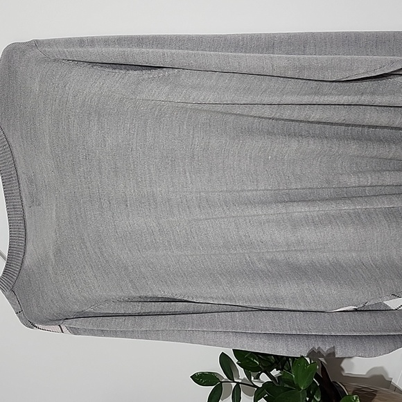 Croft & Barrow Gray/Pink Argile Sweater - Picture 5 of 6